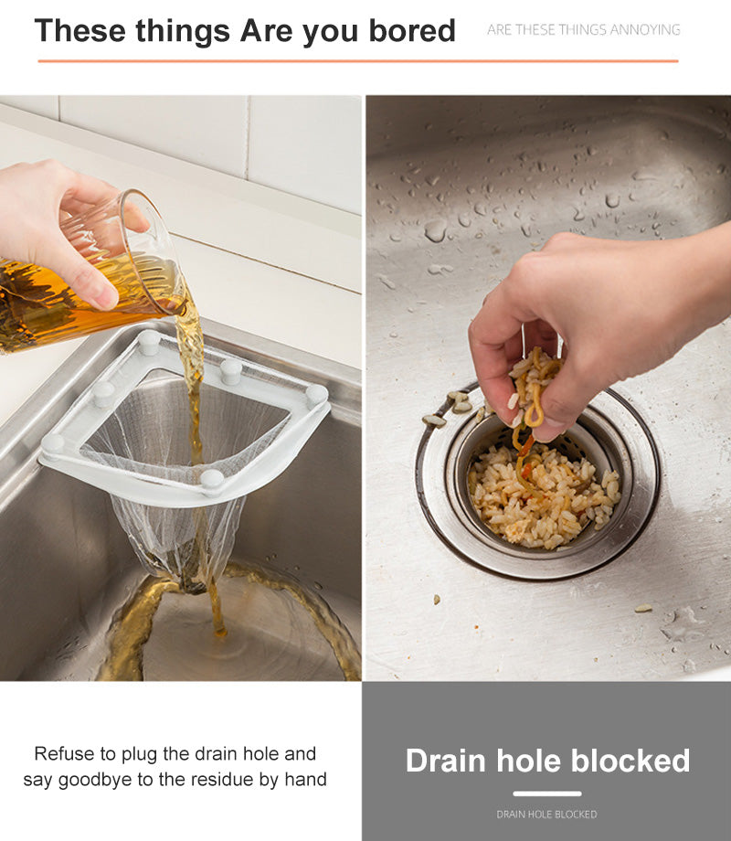 Kitchen Sink Anti-Blocking Drain Rack – Multi-Functional