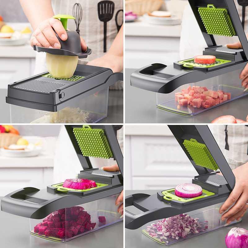 8-Blade Vegetable Cutter & Slicer Set | Stainless Steel