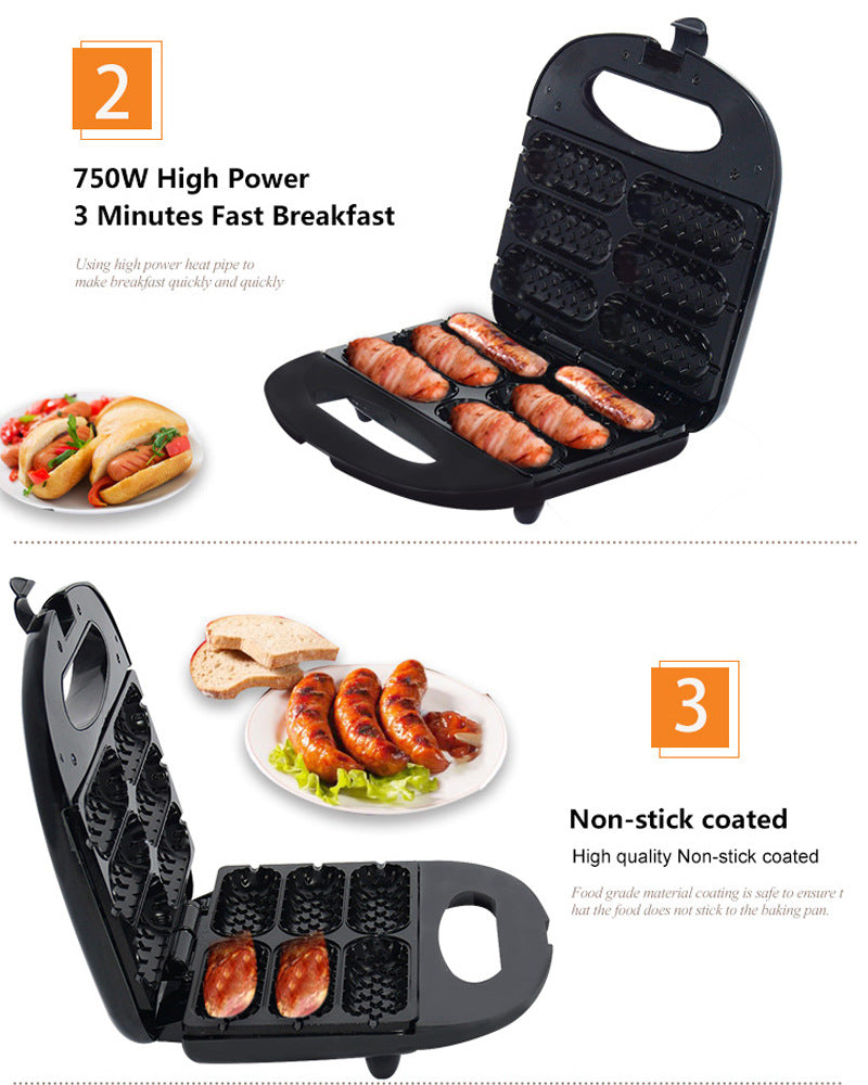 6-Slot Electric Hot Dog & Sausage Maker