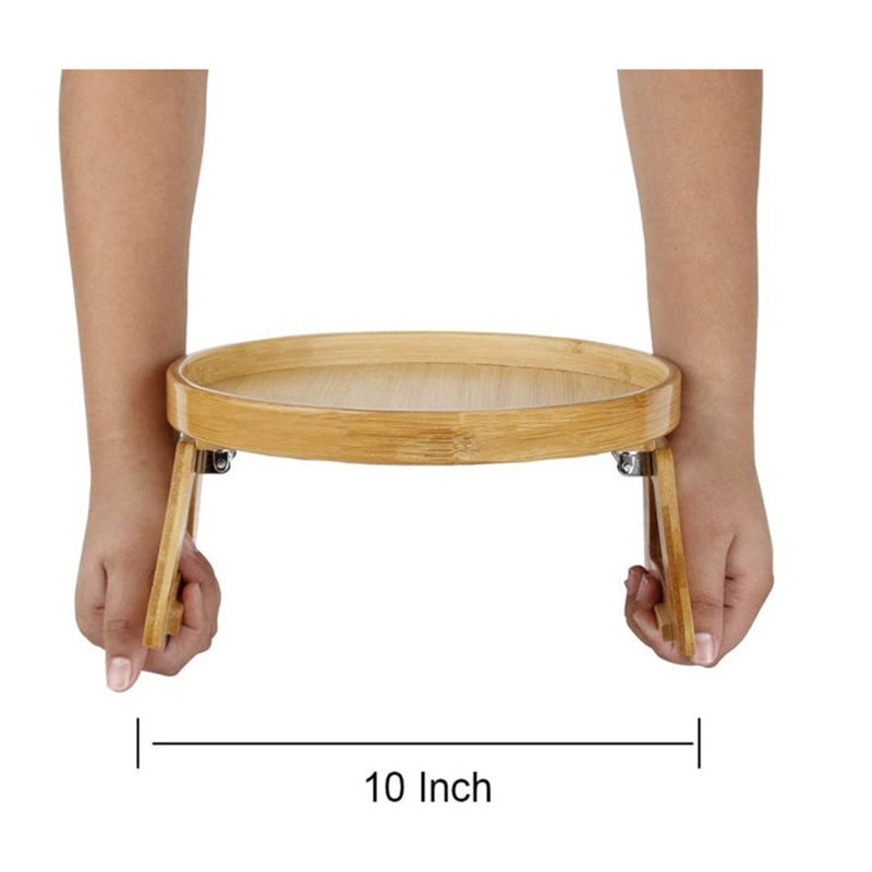 Folding Wooden Sofa Armrest Tray – Bamboo