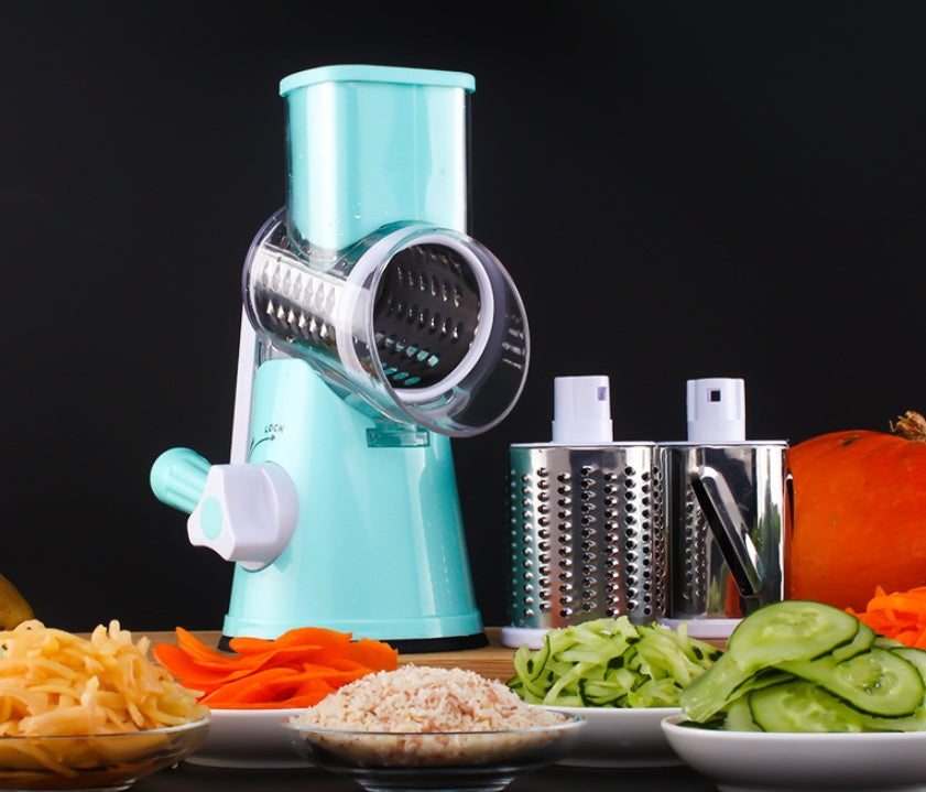 3-in-1 Rotary Vegetable Slicer & Grater