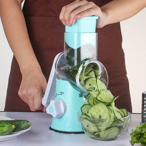 3-in-1 Rotary Vegetable Slicer & Grater