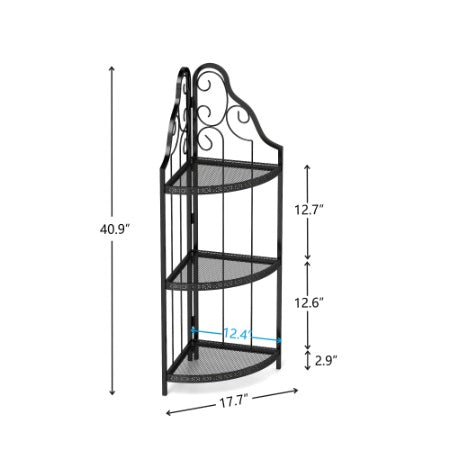 Freestanding Metal Bookcase & Plant Stand