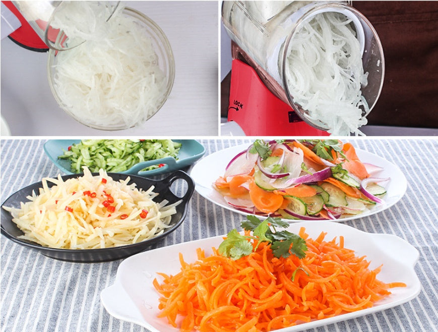 3-in-1 Rotary Vegetable Slicer & Grater