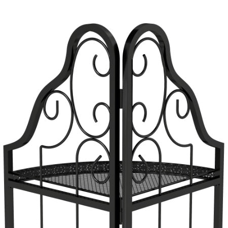 Freestanding Metal Bookcase & Plant Stand
