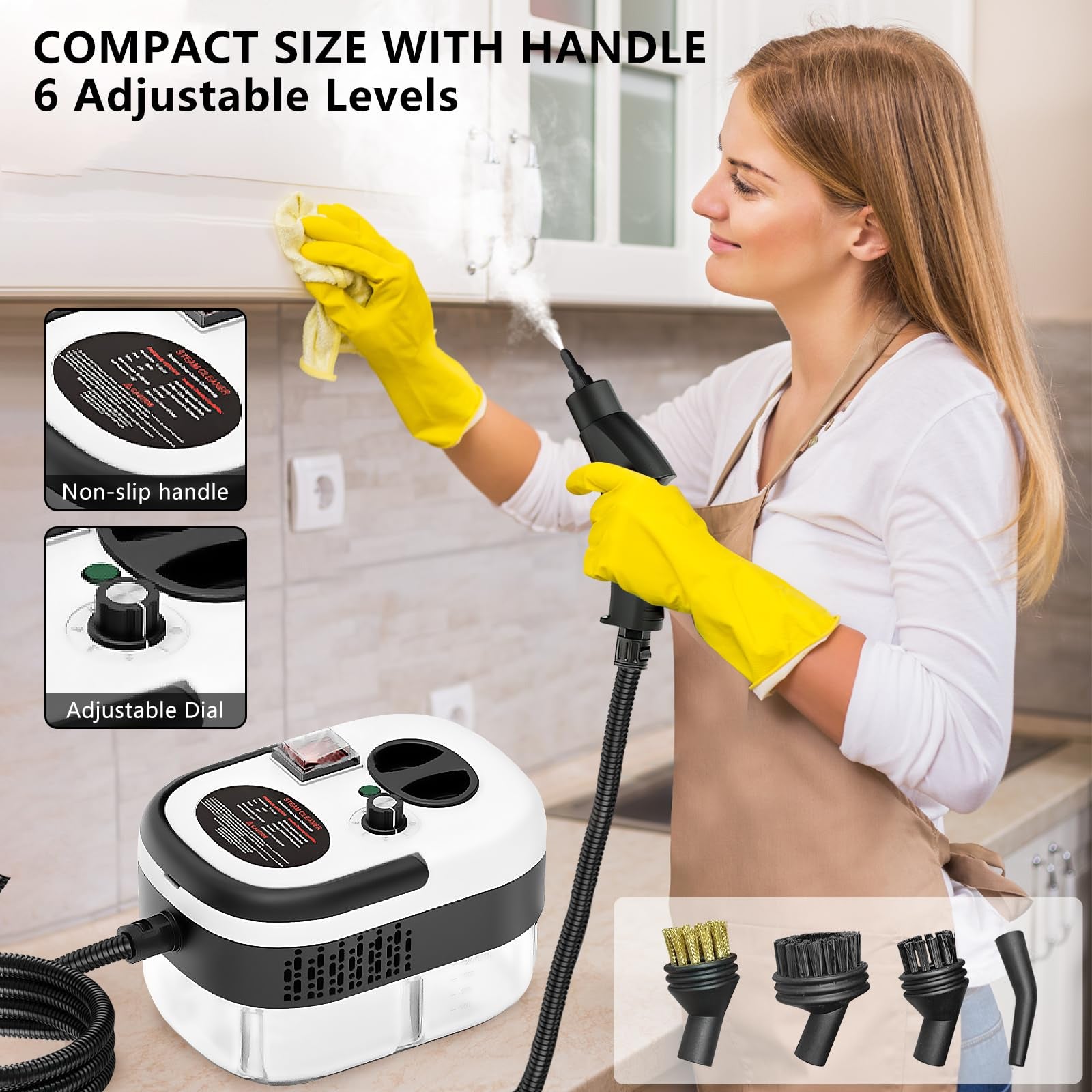 2500W Handheld Steam Cleaner Attachments