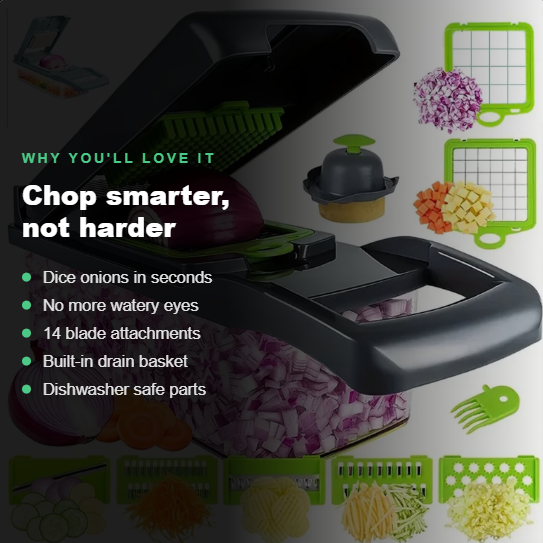 Multi-Function Vegetable Chopper & Mandoline Slicer