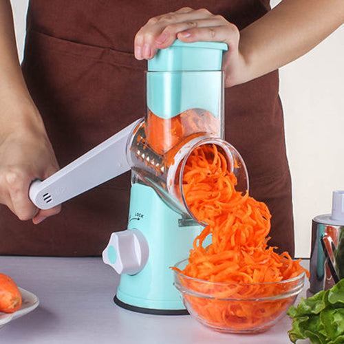 3-in-1 Rotary Vegetable Slicer & Grater