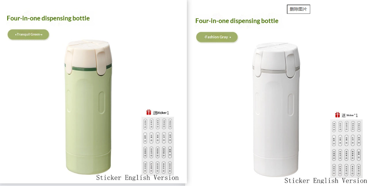 4-in-1 Leak-Proof Travel Dispenser Set – TSA Approved