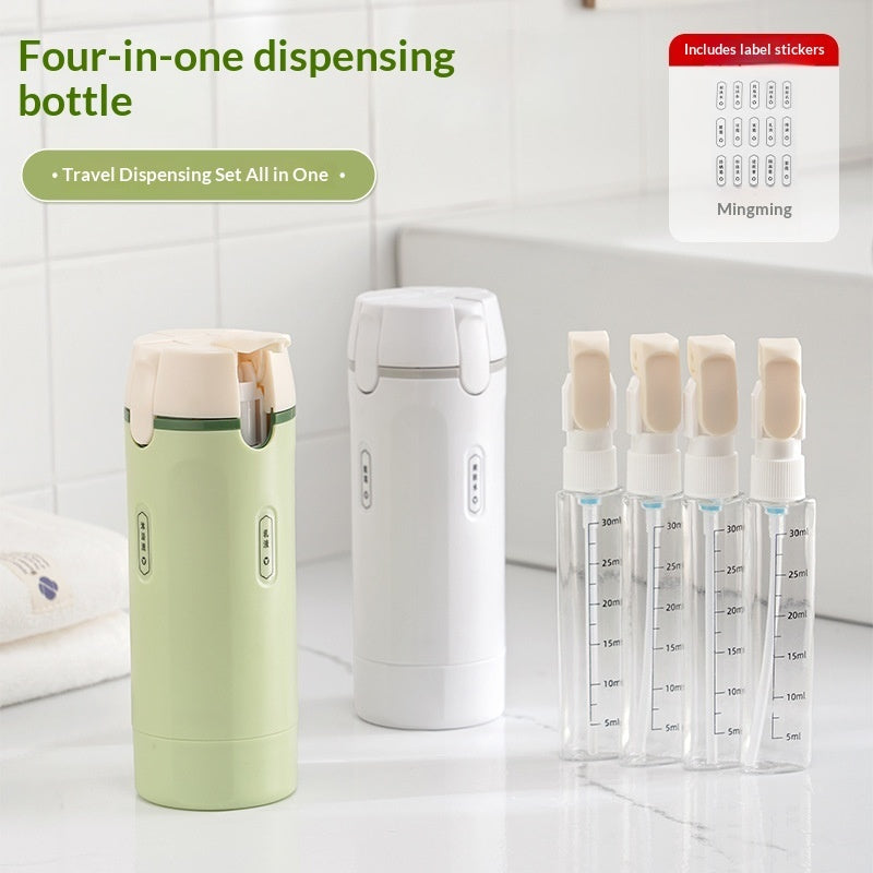 4-in-1 Leak-Proof Travel Dispenser Set – TSA Approved