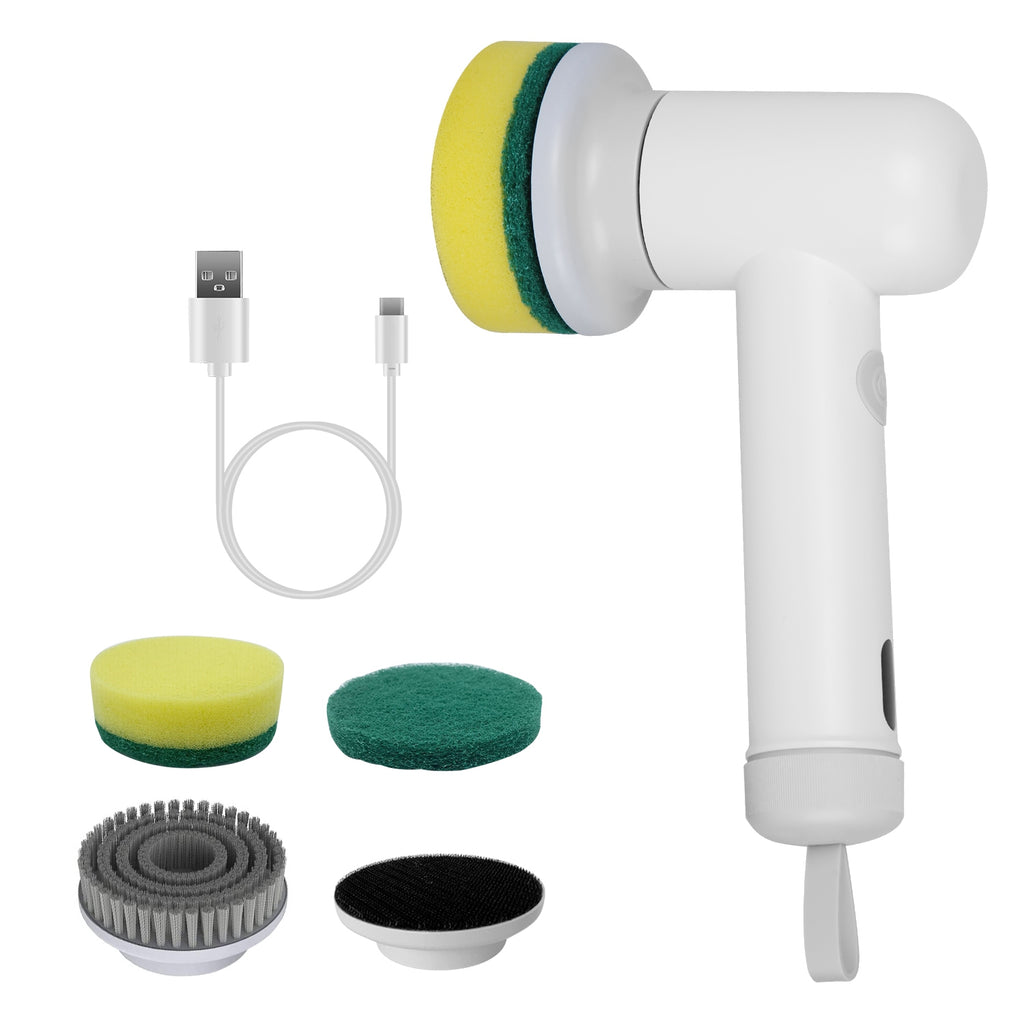 Cordless Electric Spin Scrubber – 4 Brush Heads