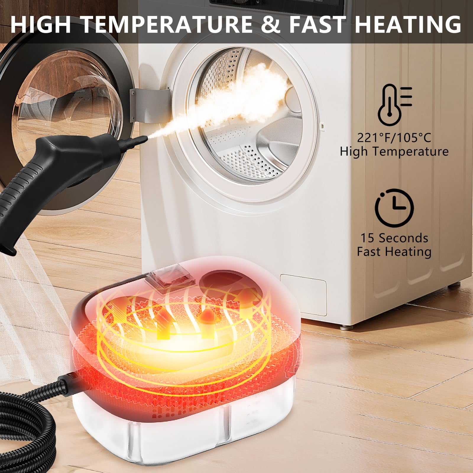 2500W Handheld Steam Cleaner Attachments