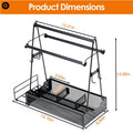Metal Utensil & Grill Caddy with Mesh Basket