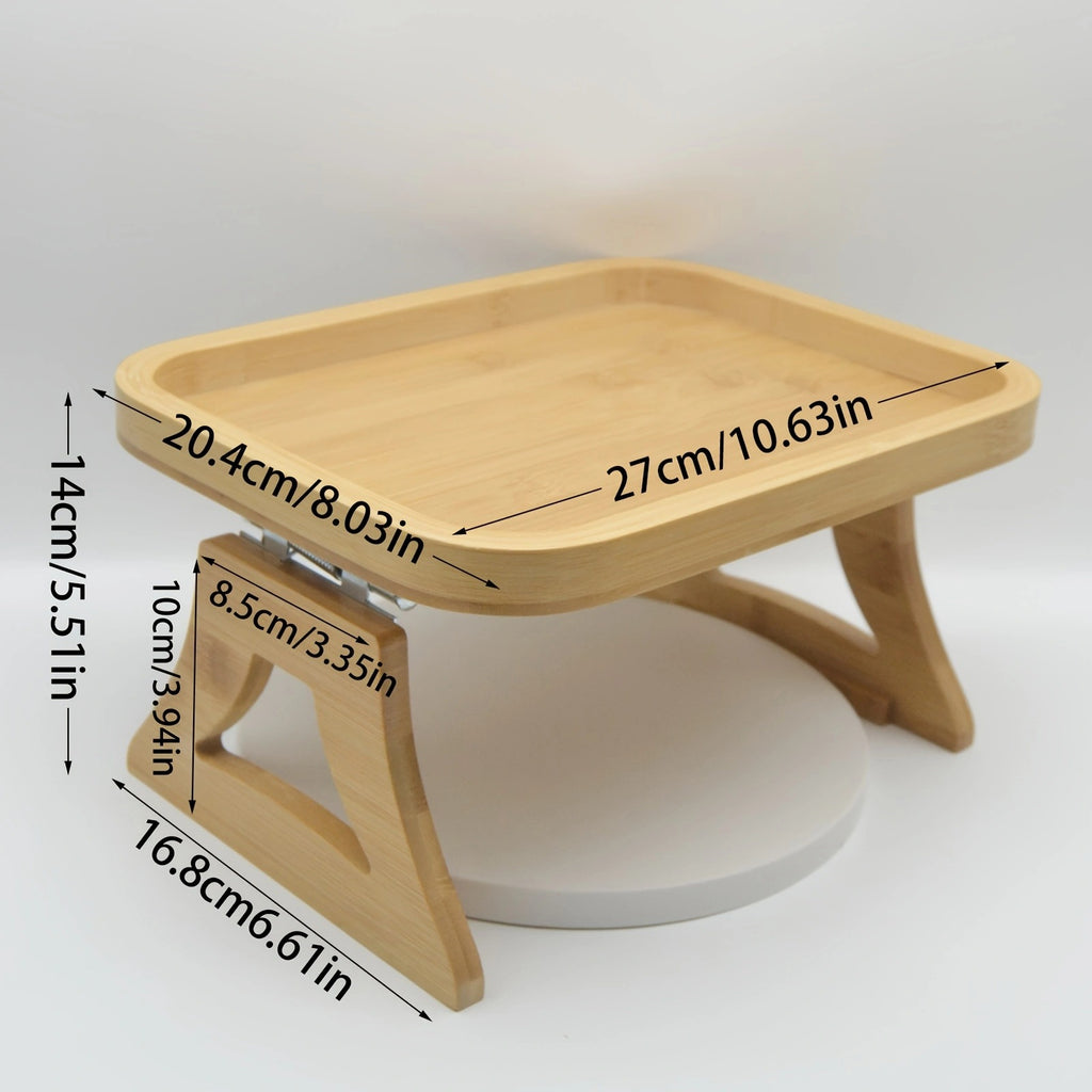 Folding Wooden Sofa Armrest Tray – Bamboo