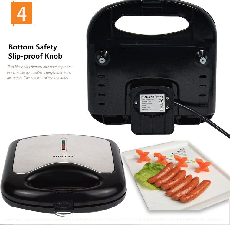 6-Slot Electric Hot Dog & Sausage Maker