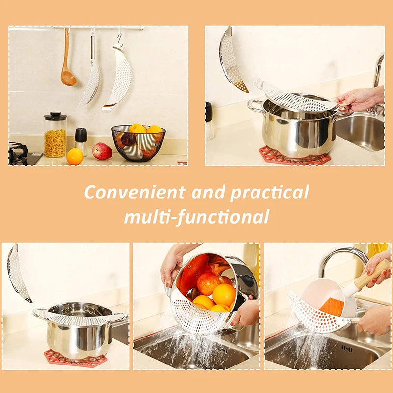 Premium Stainless Steel Pot Strainer – Handheld