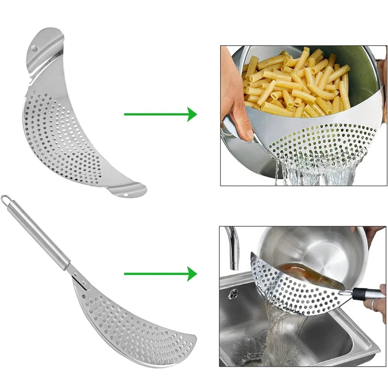 Premium Stainless Steel Pot Strainer – Handheld