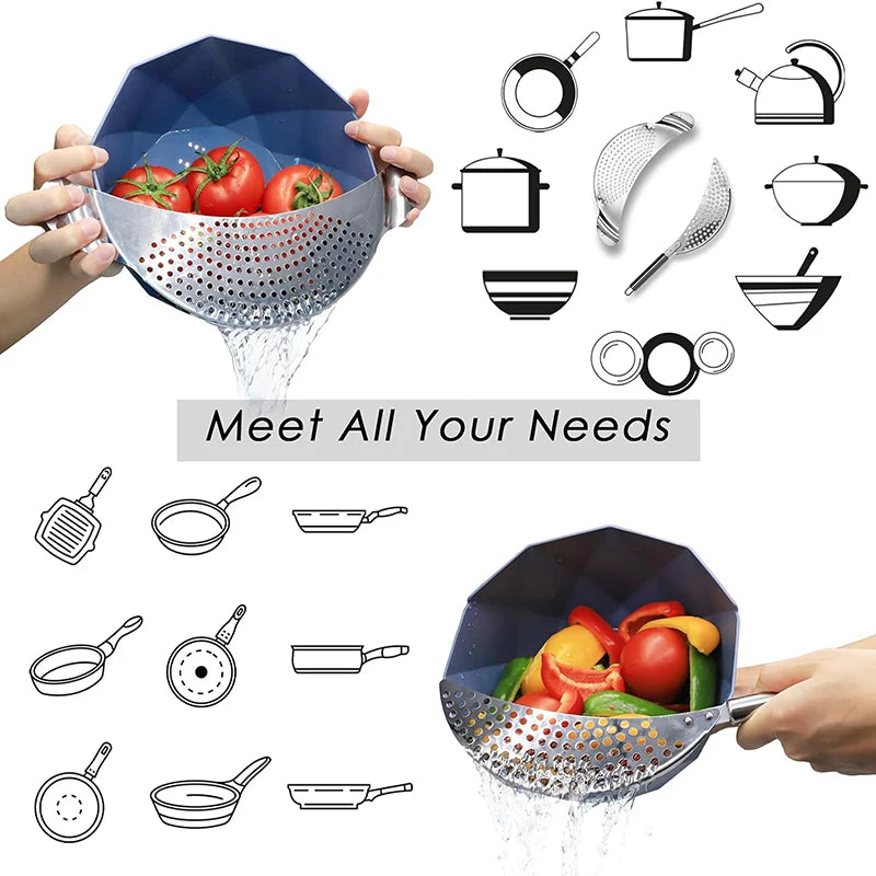 Premium Stainless Steel Pot Strainer – Handheld