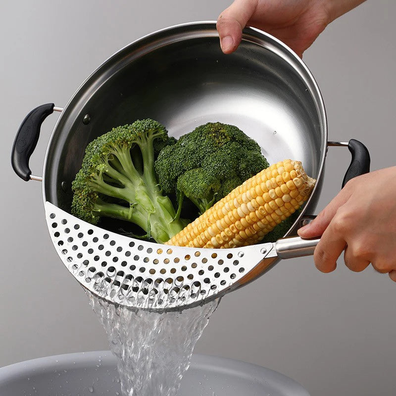 Premium Stainless Steel Pot Strainer – Handheld