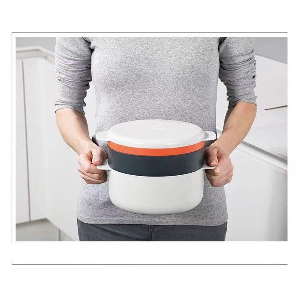 Microwave Steamer Container | Food-Grade PP | Non-Stick