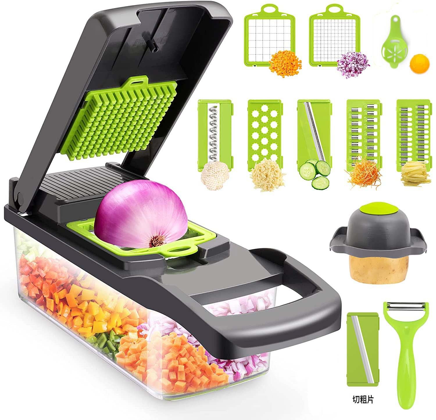 8-Blade Vegetable Cutter & Slicer Set | Stainless Steel
