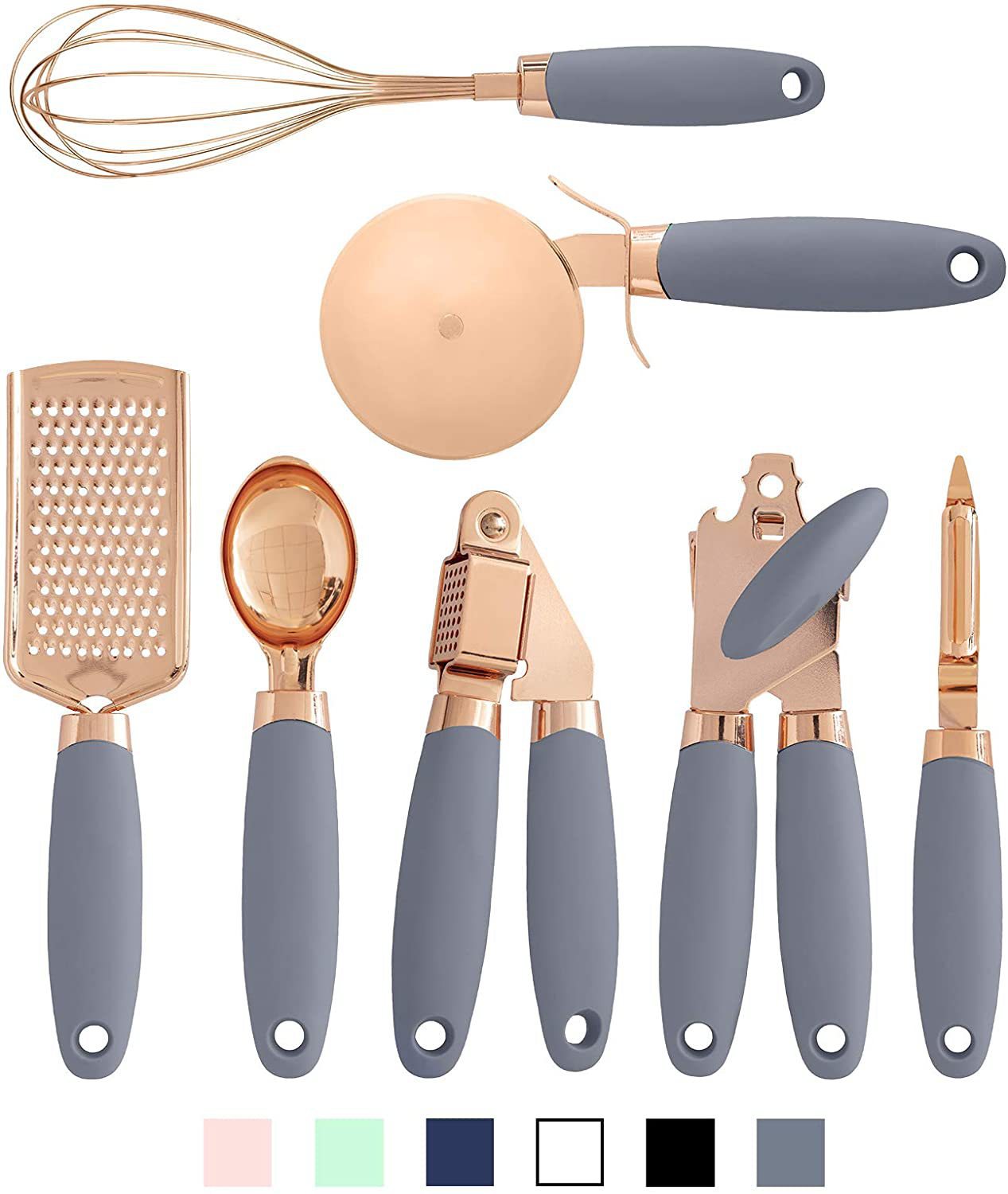 7-Piece Rose Gold Kitchen Gadget Set | Stainless Steel