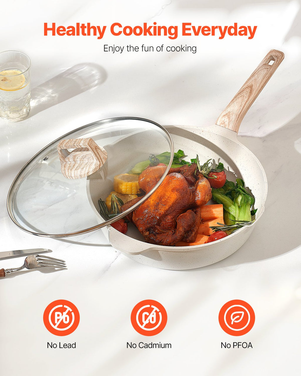 17-Piece Granite Non-Stick Cookware Set | Induction Ready