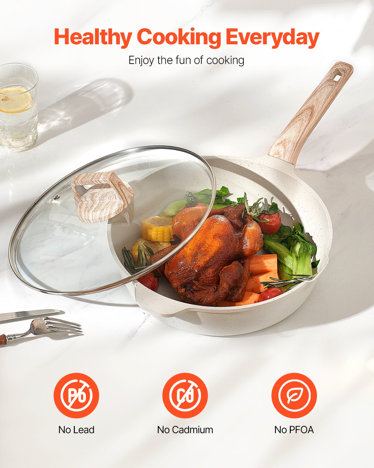 17-Piece Granite Non-Stick Cookware Set | Induction Ready