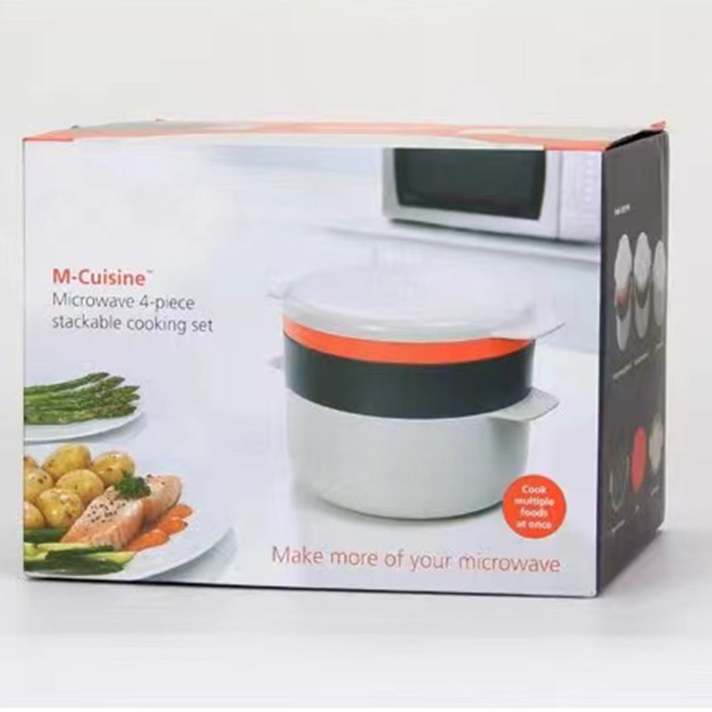 Microwave Steamer Container | Food-Grade PP | Non-Stick
