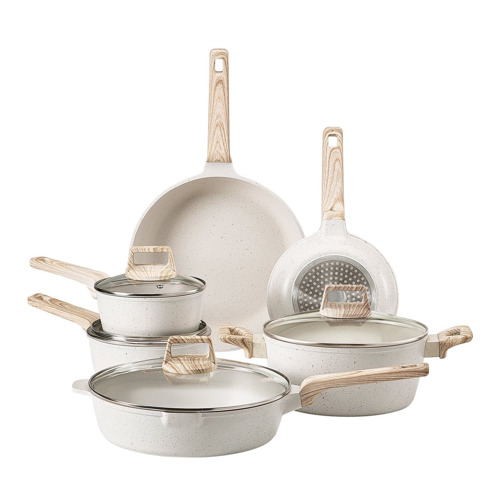 17-Piece Granite Non-Stick Cookware Set | Induction Ready