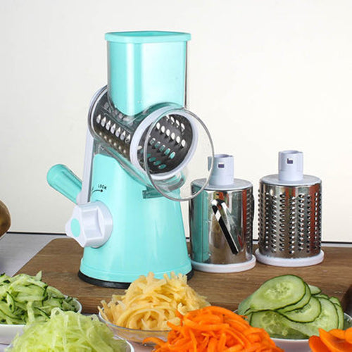 3-in-1 Rotary Vegetable Slicer & Grater