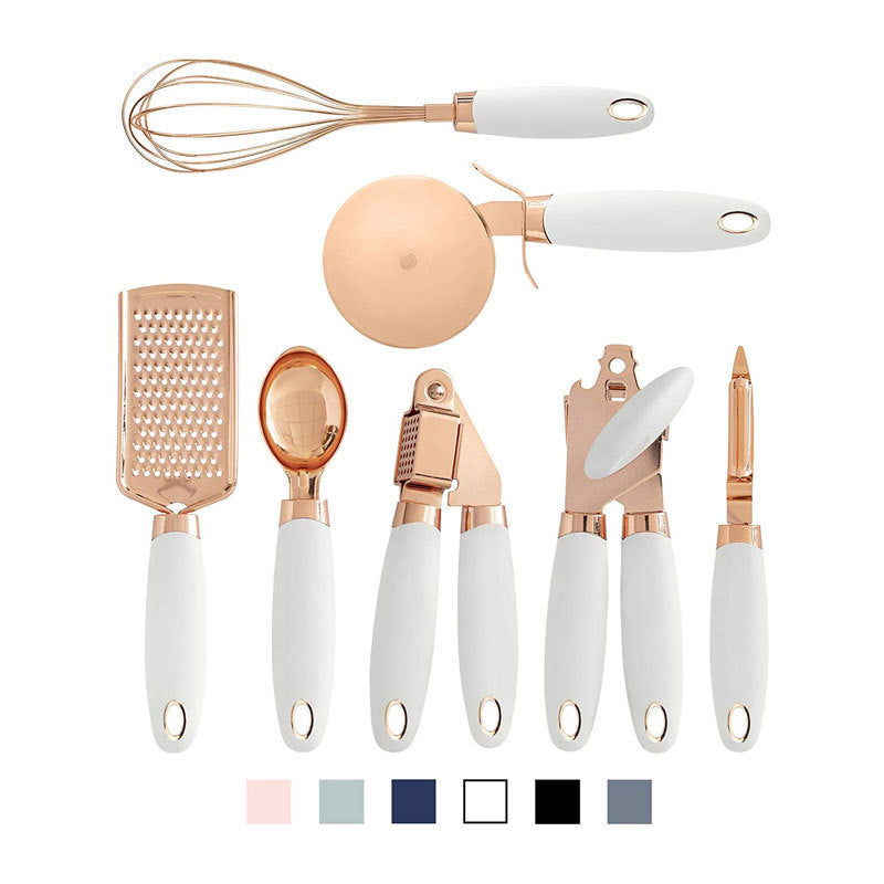 7-Piece Rose Gold Kitchen Gadget Set | Stainless Steel