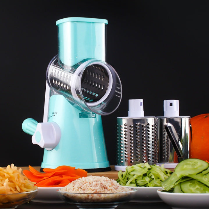 3-in-1 Rotary Vegetable Slicer & Grater